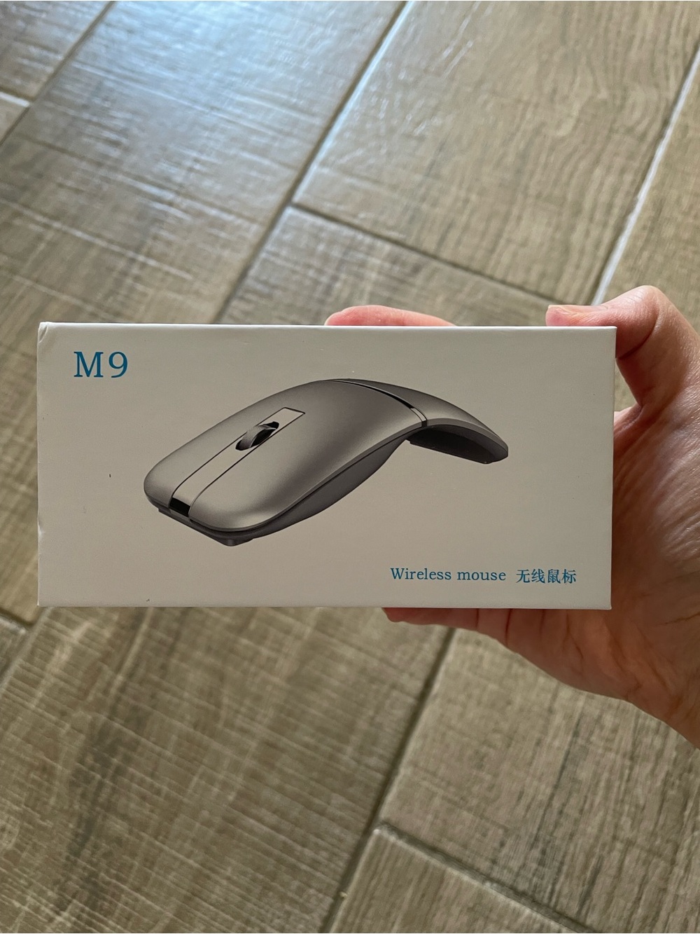 Wireless Silver Foldable Mouse - Compact Portable Bluetooth/USB